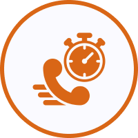 Wheeler's Heating & Air Conditioning Phone with stopwatch icon in circle.